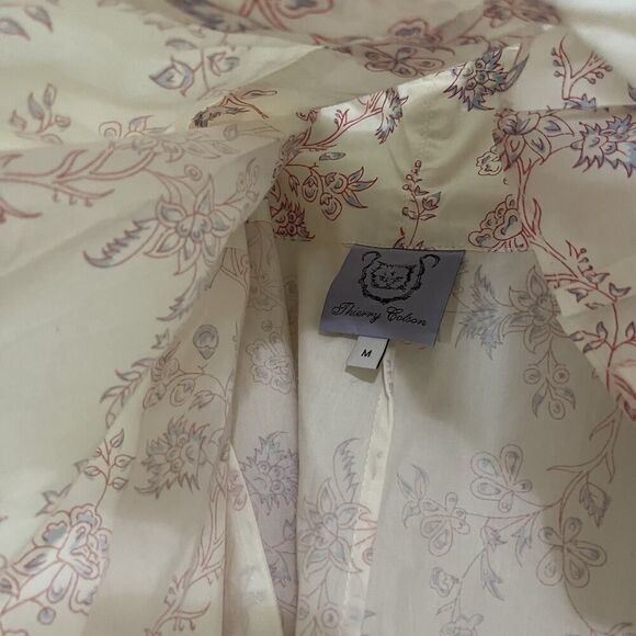 NWOT Thierry Colson Floral white cottage core 2 piece skirt and blouse Set Med - Picture 6 of 10